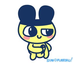 1boy anthro balls blush genitals humanoid_genitalia humanoid_penis male male_only mametchi masturbation penile penile_masturbation penis smile solo sunofureiku tamagotchi