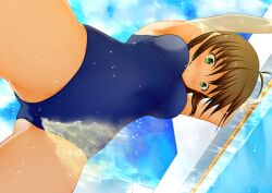 blush large_breasts one-piece_swimsuit peeing peeing_in_pool peeing_into_pool peeing_on_viewer peeing_self peeing_underwater pool pullpull15 surprised swimming_pool swimsuit swimwear urinating_female water wetting wetting_self