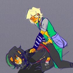 2boys boy_rape crying cum cum_in_ass cum_inside drool drooling hands-free hands_tied handsfree_ejaculation human lego lloyd_garmadon male male/male male_rape_victim male_rapist mammal morro_(ninjago) ninjago nonconsensual possession_(ninjago) rape tears tezcat tied_hands tied_up yellow_skin