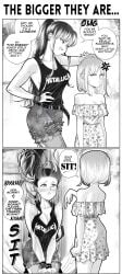 2girls absurd_res anger_vein annoyed asking_for_it before_and_after begging belt big_breasts big_sub_small_top bigger_sub black_and_white blush bracelet breasts cleavage clothed comic command cute defeated dialogue dom_to_sub domination_loss dress earrings english_text eyelashes eyeliner female female_only femdom femsub fishnets grs- happy_sub head_pat heart-shaped_pupils height_difference hi_res instant_loss_2koma kneeling lezdom lingerie long_hair makeup medium_hair metalhead mommy_kink monochrome multiple_girls no_sex obedience original original_character pantyhose petting ponytail punishment role_reversal sharon_(grs-) she_lost shorts shoulder_length_hair size_difference skirt small_dom_big_sub smaller_dominant smile smirk smug speech_bubble sweatdrop talia_(grs-) tank_top text torn_clothes torn_fishnets torn_jeans yuri