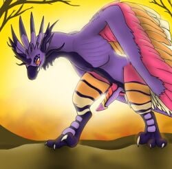 aolenus artist_request creature creatures_of_sonaria feral genitals male male_focus male_only penis purple_penis roblox roblox_game source_request tagme wings