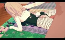 1boy 1boy1girl 1girls 3d age_difference animated ass back_view big_boobs big_breasts bunny_ears bunny_girl bunny_tail bunnysuit butt danganronpa danganronpa_2:_goodbye_despair danganronpa_3 dark-skinned_male enlil22 female fishnet_legwear fishnet_stockings fishnets gay_to_straight gay_with_woman green_hair koikatsu male muscular muscular_male nanami_chiaki orientation_play pink_eyes pink_hair pulling_hand sakakura_juuzou sex smooth_skin super_danganronpa_2 tagme thrusting unseen_male_face video