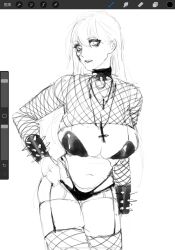 big_breasts bra doll doll_joints drooping_breasts exposed_bra exposed_panties goth goth_girl gothic gothic_lolita indie_virtual_youtuber lingerie living_doll male marionette monster_girl porcelainmaid procreate_(software) punk punk_girl puppet rockstar sadistic spiked_bracelet spiked_collar spikes stockings streamer theoldcrane thighhighs twitch.tv virtual_youtuber vtuber white_hair