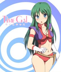 blue_eyes dawy green_hair red_panties reika_kirishima tagme taito time_gal