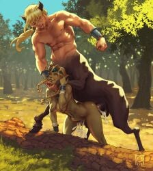 1boy 1boy1girl 1girls abdominal_bulge abs animal_genitalia animal_genitalia_on_humanoid animal_penis armor balls bent_over big_dom_small_sub blonde blonde_female blonde_male blonde_mane blush bodily_fluids body_paint bodypaint bonete bracers braided_hair breasts centaur centaur_on_female centaur_on_humanoid circlet cum cum_in_pussy cum_inside detailed_background distended_belly dominant ejaculating_in_vagina equid equid_taur erection eyes_closed fangs female female_orc female_penetrated forest from_behind_position fur gallomus genital_fluids green_body green_skin hand_on_chin happy happy_sex hooves horse_ears horsecock horsecock_on_humanoid humanoid humanoid_on_taur humanoid_taur interspecies karrighan light-skinned_male light_skin male male/female male_penetrating male_penetrating_female mammal mammal_taur mounting muscular_female muscular_male nipples nude orc orc_female original_character original_characters outside penetration penis pigtails ponytail sex size_difference smile smiling stomach_bulge taur twin_braids vaginal vaginal_penetration war_paint warpaint