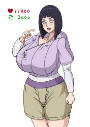 1girls big_breasts boruto:_naruto_next_generations clothed female female_only fully_clothed hyuuga_hinata milf naruho naruto naruto_(series) retweet_challenge solo tagme