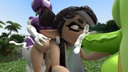 1girls 2futas 3d 3d_(artwork) big_penis cackletta callie_(splatoon) cephalopod cephalopod_humanoid company_connection crossover cum cum_in_mouth cum_inside ejaculation fellatio female futa_on_female futanari mario_(series) mario_and_luigi_(series) nintendo princess_shroob self_upload sex sex_from_behind source_filmmaker splatoon tagme whoram