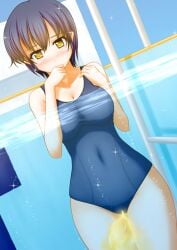 blush large_breasts nervous one-piece_swimsuit peeing peeing_in_pool peeing_in_swimsuit peeing_in_water peeing_self peeing_underwater pool pullpull15 swimming_pool swimsuit swimwear tagme urinating_female water watersports wetting wetting_clothing wetting_self