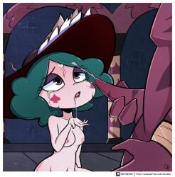 1boy 1girls 2018 areolae bigger_male breasts couple cum cum_on_face disney disney_channel disney_xd duo eclipsa_butterfly ejaculation eyebrows_visible_through_hair eyes_visible_through_eyewear facial globgor hat masturbation nipples nude nude_female nude_male ohiekhe open_mouth partial_male patreon penis short_hair signature star_vs_the_forces_of_evil thighs throne