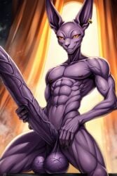 ai_generated beerus big_balls big_penis cocky69 dragon_ball_super excessive_size hyper_penis long_penis muscular veins_on_dick veiny_balls veiny_penis