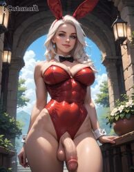 1futa abs ai_generated balls big_balls big_breasts breasts curvy cutanari dickgirl futa_only futanari looking_at_viewer nipples nsfw nude penis perfect_body ready_to_fuck small_waist smile solo tan_skin testicles