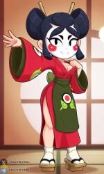 ai_generated ass brawl_stars breasts female hackwork kaze_(brawl_stars) legs supercell