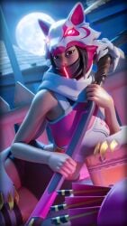 3d 3d_(artwork) clothed facemask fortnite helix3d highres looking_at_viewer thighhighs thighs vi_(fortnite)