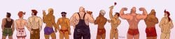 aran_ryan back_muscles bald_bull bear_hugger crazy_smile crowd disco_kid don_flamenco embarrassed embarrassed_male enthusiastic glass_joe great_tiger half-dressed half_naked little_mac man_behind manly meme nintendo no_homo patriotic_clothing piston_hondo punch_out soda_popinski together trousers viewed_from_behind von_kaiser without_panties