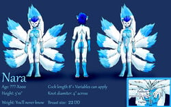 2010 anthro anus ass blue blue_eyes blue_hair breasts canine canine_penis erection fluff fox fur furry futanari hair intersex kitsune knot multiple_tails nara nipples nude penis pussy sheath short_hair tail white_fur white_nipples white_penis white_pussy