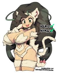 darkstalkers felicia_(darkstalkers)_(cosplay) huge_breasts my_hero_academia slugbox tagme tsuyu_asui