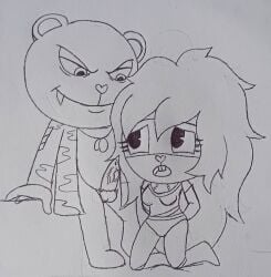 drawing flaky_(htf) flippy_(htf) fliqpy_(htf) happy_tree_friends penis tagme