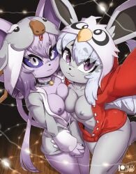 anthro eevee eeveelution espeon furry pink_fur pokémon_(species) pokemon pokemon_(species) rilex_lenov selfie shiny_pokemon tagme white_fur