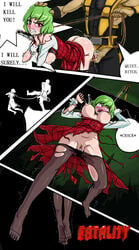 1boy angry asphyxiation ass big_breasts bleeding blood blush breasts broken_neck cliff clothes color comic crossover cum cum_in_pussy death defeated dialogue english_text fatality female female_death femsub gore green_hair guro hair hand_on_head hanged helpless injury kick knife kunai large_breasts male maledom mortal_kombat ninja nipples nosebleed open_eyes pale_skin pubic_hair puncture pussy rape red_blood red_eyes restrained rope scared scorpion_(mortal_kombat) scratches sex short_hair snuff speech_bubble stabbed straight straight_hair strangling tan_skin tears text torn_clothes touhou translated vaginal virgin weapon wound yuka_kazami