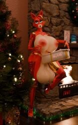 3d_(artwork) 5:8 animatronic ass balls big_balls big_breasts big_butt big_penis blender_cycles blonde_hair breasts christmas christmas_tree clothing container cup digital_media_(artwork) fire five_nights_at_freddy's footwear foxy_(fnaf) freekiller genitals gift glowing glowing_eyes golden_body_parts hair hi_res high_heels holding_container holding_cup holding_object holidays huge_balls huge_breasts huge_butt huge_cock huge_thighs intersex leaning_on_wall looking_at_viewer machine metallic_body penis plant relaxing robot scottgames shoes solo thick_thighs tree