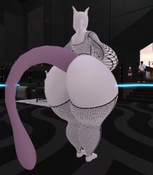 big_ass big_breasts breasts bubble_butt female ferialexonar fishnets huge_ass huge_breasts mewtwo nintendo pokemon pokemon_(species) tagme thick_thighs wide_hips