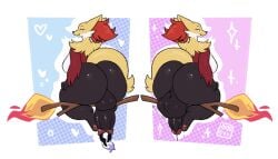 ambiguous_gender ambiguous_prey anthro anthro_pred anthro_prey arm_tuft ball_bulge balls big_balls big_breasts big_butt big_penis biped black_balls black_body black_fur black_penis braixen breasts butt canid canine cock_vore colored curvy_figure delphox digital_media_(artwork) dipstick_tail duo feet fire fully_inside fur generation_6_pokemon genitals glistening glistening_balls glistening_butt glistening_genitalia glistening_penis gynomorph gynomorph_anthro gynomorph_focus gynomorph_pred head_first hi_res hindpaw huge_butt humanoid_genitalia humanoid_penis inner_ear_fluff intersex intersex_anthro intersex_focus intersex_pred larger_anthro larger_gynomorph larger_intersex larger_pred looking_at_viewer looking_back looking_back_at_viewer mammal markings mooexe multicolored_body multicolored_fur nintendo nude nue_stargazer orange_eyes partially_inside pawpads paws penile penis pink_pawpads pokemon pokemon_(species) rear_view red_body red_fur red_inner_ear_fluff red_nose sequence shoulder_tuft signature size_difference smaller_ambiguous smaller_anthro smile solo_focus staff tail tail_aside tail_markings thick_thighs tuft voluptuous vore white_body white_fur wide_hips yellow_body yellow_fur