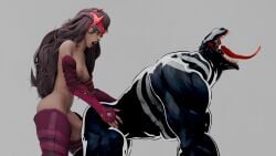 1boy 1futa 3d futa_on_male futa_penetrating_male futanari futanari_penetrating male marvel marvel_rivals scarlet_witch venom_(marvel)