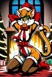 ai_generated catgirl christmas fantomcat female female_only furry tabitha_wildcat xmas