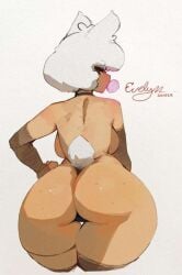 2d 2d_(artwork) 2d_artwork big_ass big_breasts drmover evelynn_winter looking_back roblox tagme thick_thighs white_background white_hair