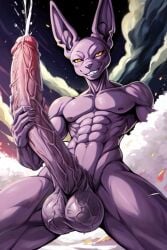 ai_generated beerus big_balls big_penis cocky69 dragon_ball_super excessive_size gay holding_penis hyper_penis long_penis muscular veiny_balls veiny_penis