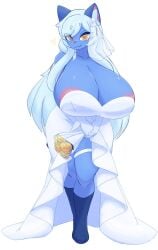 areolae big_breasts breasts dewott dullyarts female furry huge_breasts mizumi_(pyrojey) non-human_areolae pokemon pokemon_(species) tagme thick_thighs wedding_dress wide_hips