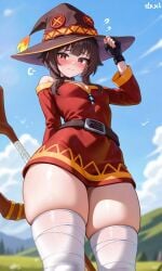 ai_generated embarrassed front_view megumin thick_thighs