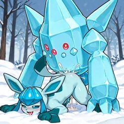 ai_generated doggy_style from_behind furry glaceon pokemon regice