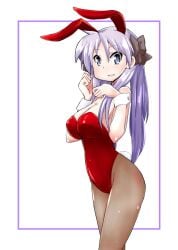 1girls artist_request bunnysuit kagami_hiiragi lucky_star tagme