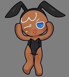 2024 alternate_version_at_source cookie_run cookie_run_kingdom cookie_run_ovenbreak crossdressing fake_animal_ears fake_rabbit_ears gingerbrave gray_background looking_at_viewer male male_only playboy_bunny playboy_outfit rabbit_ears seductive seductive_smile winking_at_viewer