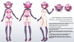 16:9_aspect_ratio android aqua_eyes ass aurora_(maenchu) back breasts character_reference clothing english english_text female female_only footwear high_heels high_resolution innie looking_at_viewer maenchu mask medium_hair multiple_views naked_footwear naked_heels navel nipples nude nude_female original original_character paipan pink_hair pussy reference_sheet robot robot_girl see-through shoes small_breasts smile solo standing text uncensored vagina very_high_resolution