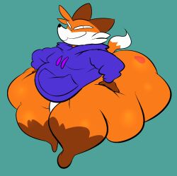 bottomless fat fox fur huge_thighs male neetbean soups_(superiorfox) thick_thighs wide_hips