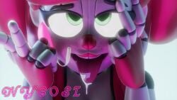 3d 3d_(artwork) ahe_gao baby_(fnafsl) circus_baby circus_baby_(fnaf) cum cum_in_mouth cum_on_face five_nights_at_freddy's fnaf green_eyes lipstick nycosi red_hair render sister_location so87baby solo solo_female summer_of_87_baby tongue_out twintails