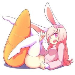 1girls adorable bowtie breasts bunny_ears bunny_girl fiz fizintine footjob legjob minigirl_on_penis original tagme thick_thighs wholesome