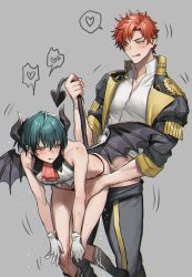 2boys alternate_costume anal anal_sex black_panties byleth_(fire_emblem) byleth_(fire_emblem)_(male) crossdressing duo fire_emblem fire_emblem:_three_houses gay halloween halloween_costume incubus licking_lips male male_only nintendo nonesabu panties pants_down sex sylvain_jose_gautier tail tail_pull teal_hair thong underwear yaoi