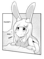 1girls begging breasts bunny_ears bunny_girl fizintine sad_face soft speech_bubble tagme text white_background wholesome