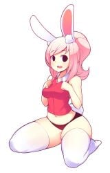 adorable breasts bunny_ears cute fiz fizintine panties pink_hair ponytail soft tagme thick_thighs thighhighs thighs white_background wholesome