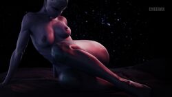 3d alien alien_girl asari athletic_female cheerax female liara_t'soni mass_effect nude nude_female pose solo tasteful_nudity