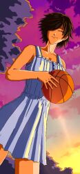 1girls basketball detailed_background gutsbro14 long_dress madoka_(terasu_mc) original original_character terasu_mc tomboy