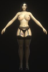 3d female female_only garter_belt human solo stockings t-pose tess_greymane world_of_warcraft zentaeron