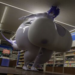 3d big_breasts breasts female guacamolemuffler huge_breasts hyper hyper_breasts misty_(guacamolemuffler) shark shark_girl tagme