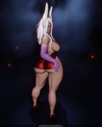 2023 3d alternate_version_available animated ass big_ass big_breasts big_butt bunny_ears bunny_girl bunny_tail cosplay crossover_cosplay disney high_heels jessica_rabbit_(cosplay) long_hair long_white_hair miruko my_hero_academia red_dress rumi_usagiyama rushzilla small_waist spinning thick_thighs turntable_(animation) video white_hair who_framed_roger_rabbit wide_hips