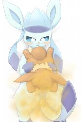 3sthrees 69_position ambiguous_gender blush eevee eeveelution fart farting farting_in_face female female/ambiguous glaceon pokémon_(species) pokemon pussy