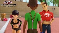 abs alix_kubdel booty_shorts edit ferjuasi le_chiên_kim miraculous_ladybug public ripped_clothing screenshot screenshot_edit sports_bra