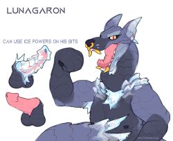 anthro canine furry ice lunagaron male_only monster monster_hunter phytophile wolf